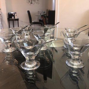 12-Piece Desert Dishes With Mini Spoons